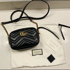 GUCCI Marmont Mini Camera Crossbody Bag
